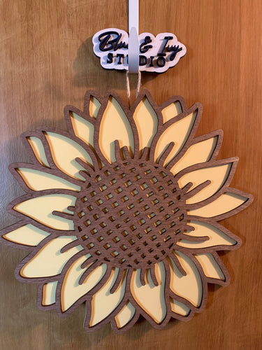 Wooden Sunflower