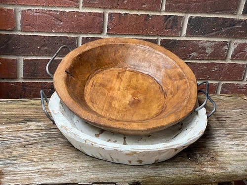 Dough Bowl // Large Round Bowl with Handles