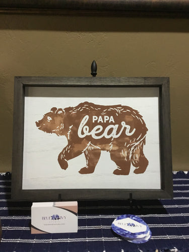 Papa Bear // Framed Sign