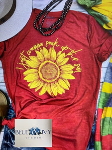 T-shirt - Red Sunflower