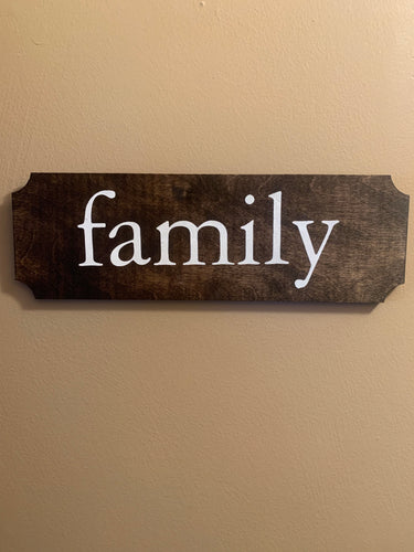 Cinema Style Wooden Plaque // Family